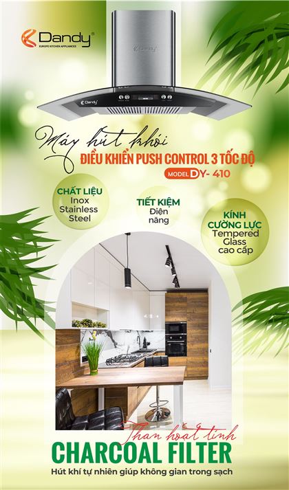 Poster Máy hút khói khử mùi cao cấp DY-410