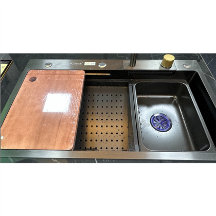 DY-Combo 7546N | Bộ chậu rửa hiện đại Full phụ kiện & KHÔNG dính nước #dandy #dandykitchen #phukien