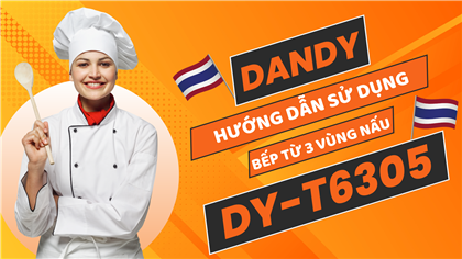 Bếp từ 3 vùng nấu DY-T6305 | MADE IN THAILAND | Bàn phím điều khiển riêng biệt cho từng vùng nấu